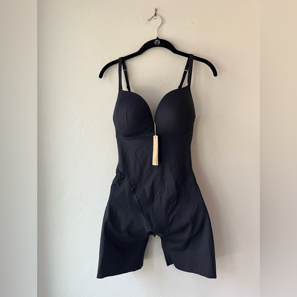 SKIMS ULTIMATE PUSH UP BUTT ENHANCING PADDED MID THIGH BODYSUIT ONYX S